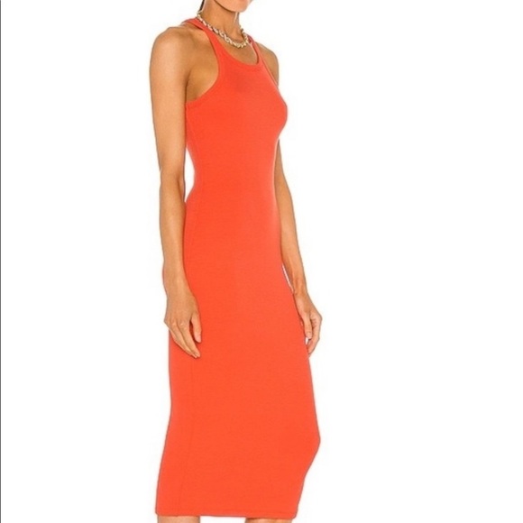 LNA Dresses & Skirts - LNA Revolve Skinny Racer Midi Tank Coral Dress ✨